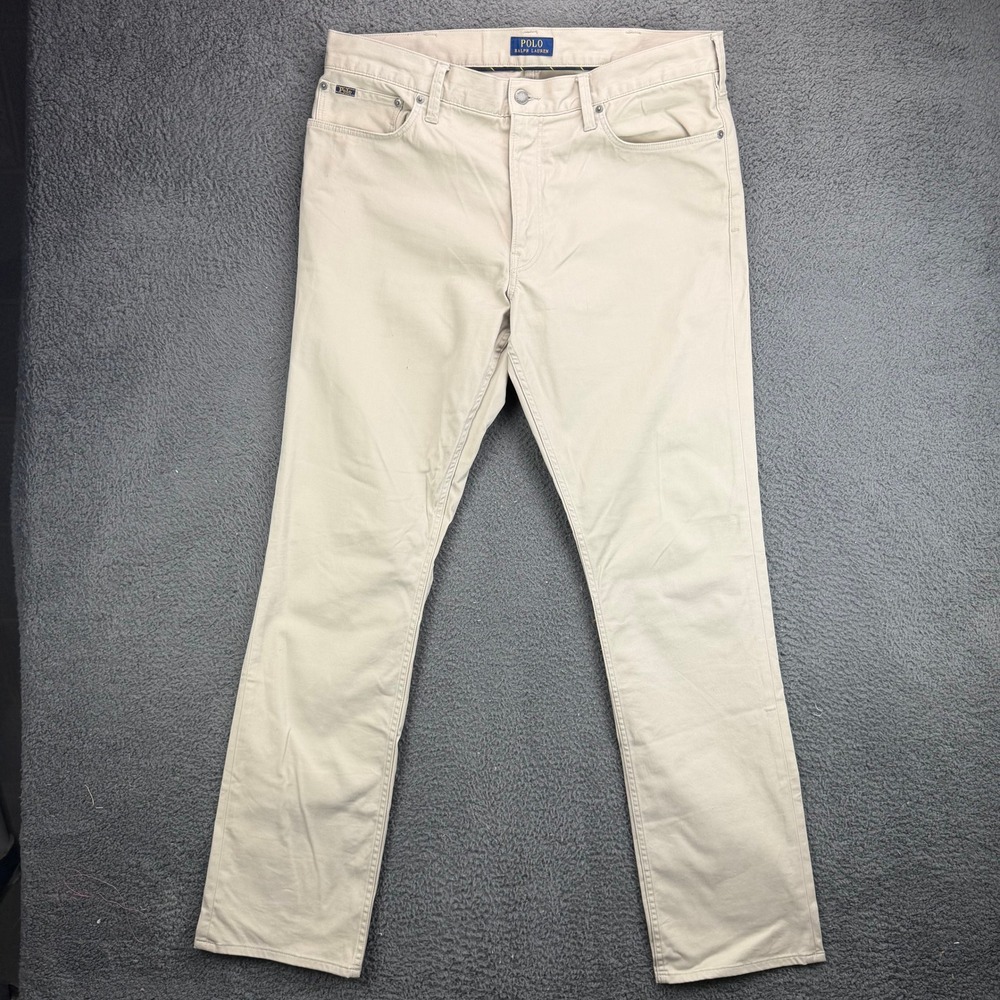 Polo Ralph Lauren Mens Sullivan Slim Stretch Chino Pants Beige 36x34